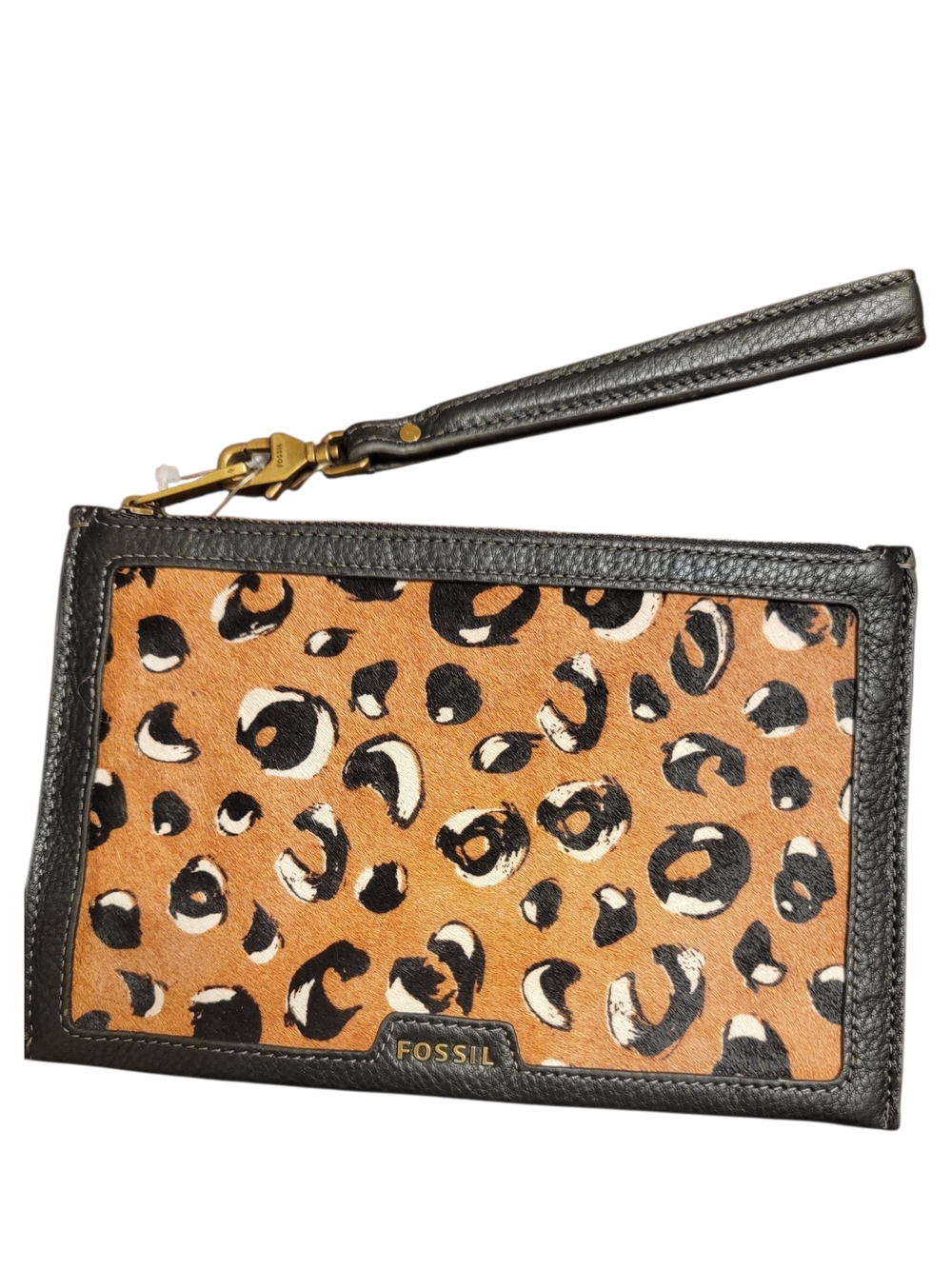 Fossil Small Wristlet Pouch in Mustard Yellow